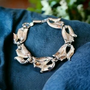 Vintage Mid Century Goldtone Link Metal Bracelet